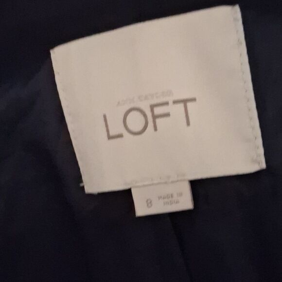 LOFT Navy Blazer with Single Button Size 8 - Picture 8 of 10